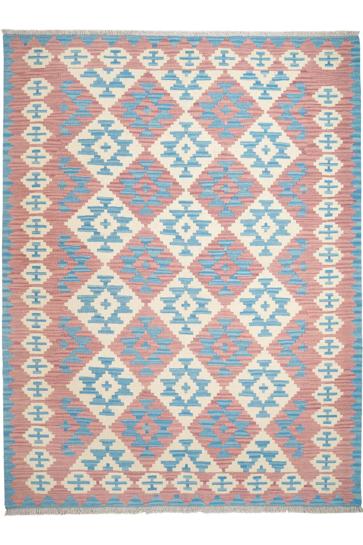 PersaTepp Teppich Kelim Gashgai blau B/H/L: ca. 172x1x231 cm Kelim Gashgai - blau/rosa (231,00/172,00/1,00cm) - PersaTepp