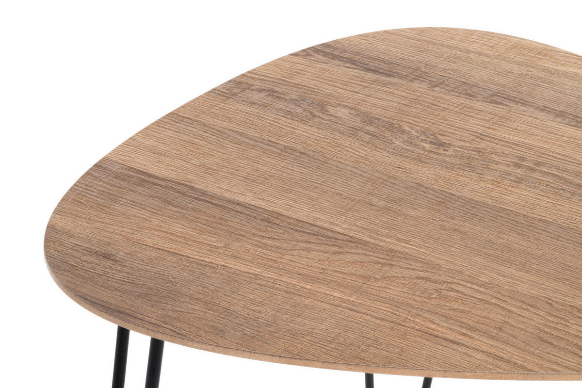 Beistelltisch  Eiche Nachbildung schwarz B/H/T: ca. 40x40x43 cm Bologna_2_Beistelltisch 24369 - Eiche/schwarz (40,00/40,00/43,00cm)