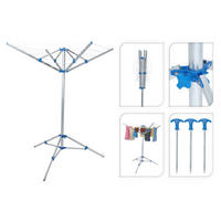 Wäschespinne blau Wäschespinne - blau/silber (13,00/79,00/25,00cm)