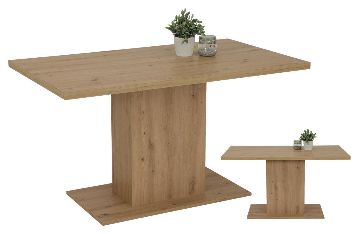 Esstisch LINN Eiche Artisan Nachbildung B/H/T: ca. 138x76x80 cm LINN - Eiche (138,00/76,00/80,00cm) - Hela