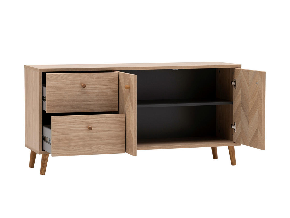 Lowboard Visby Eiche B/H/T: ca. 109x44,1x33,05 cm Visby - Eiche (109,00/44,10/33,05cm) - Schildmeyer