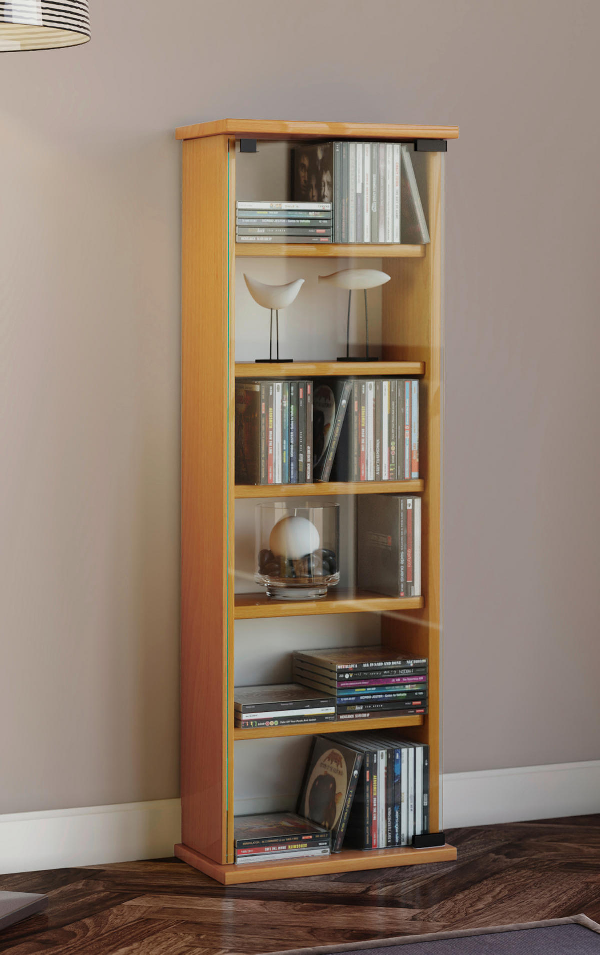 Regal Vetro buche Nachbildung Holzwerkstoff B/H/T: ca. 31x91,5x18 cm Vetro - buche (31,00/91,50/18,00cm) - VCM Möbel