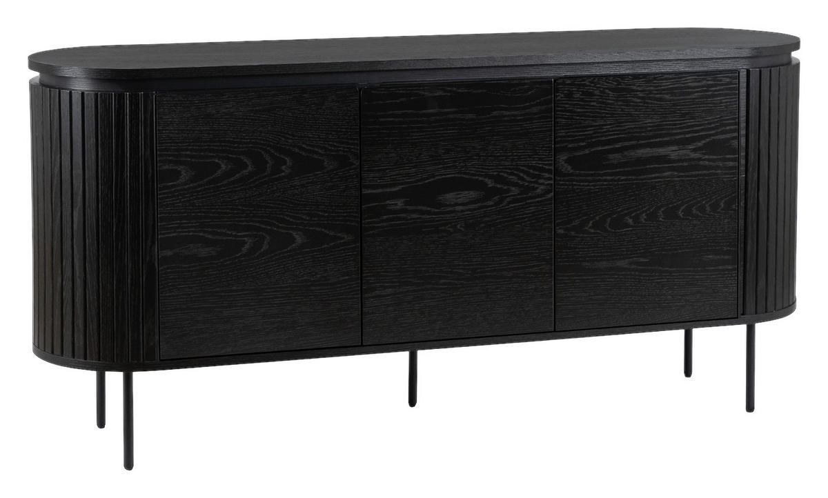 Kommode ALBERI schwarz B/H/T: ca. 160x76x40 cm ALBERI - schwarz (160,00/76,00/40,00cm) - WIPMEB