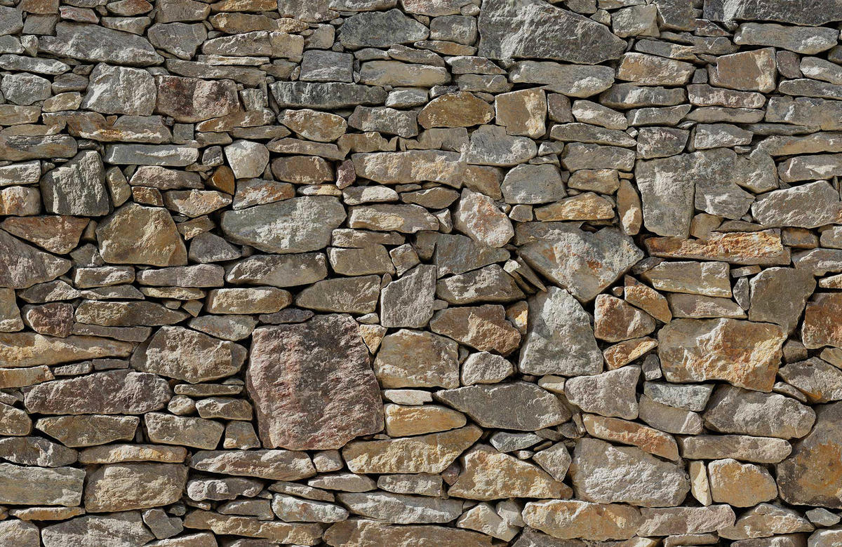 Komar Fototapete Stone Wall  X8-727 B/H: ca. 400x260 cm Stone Wall  X8-727 - (400,00/260,00cm) - Komar