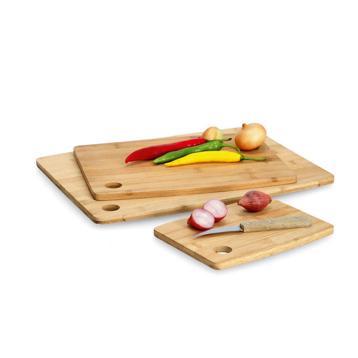 Zeller Schneidebretter-Set Schneidebretter-Set 3tlg. - natur (38,00/29,00/1,00cm) - Zeller