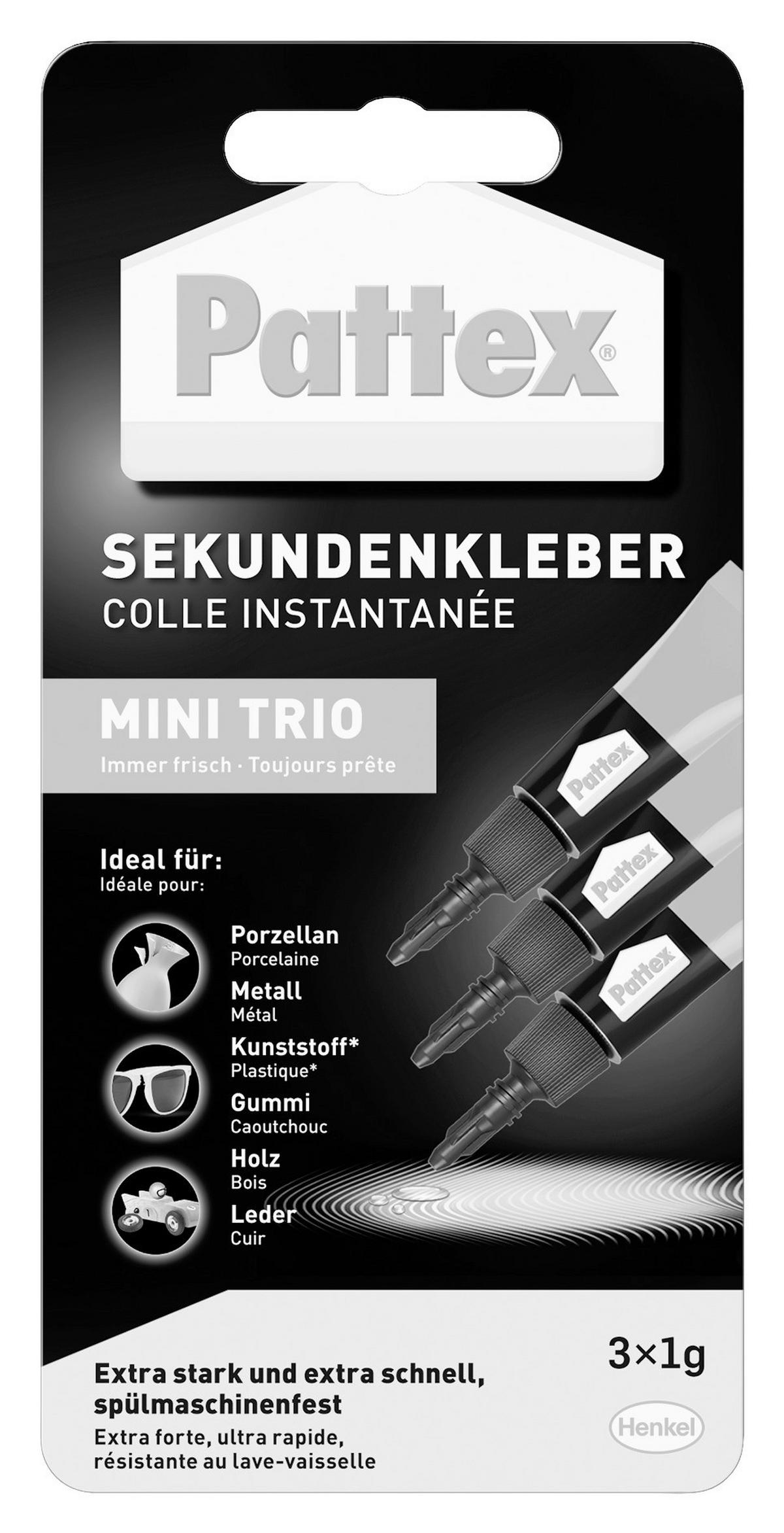 Pattex Sekundenkleber Mini Trio 3 tlg. Mini Trio - Pattex