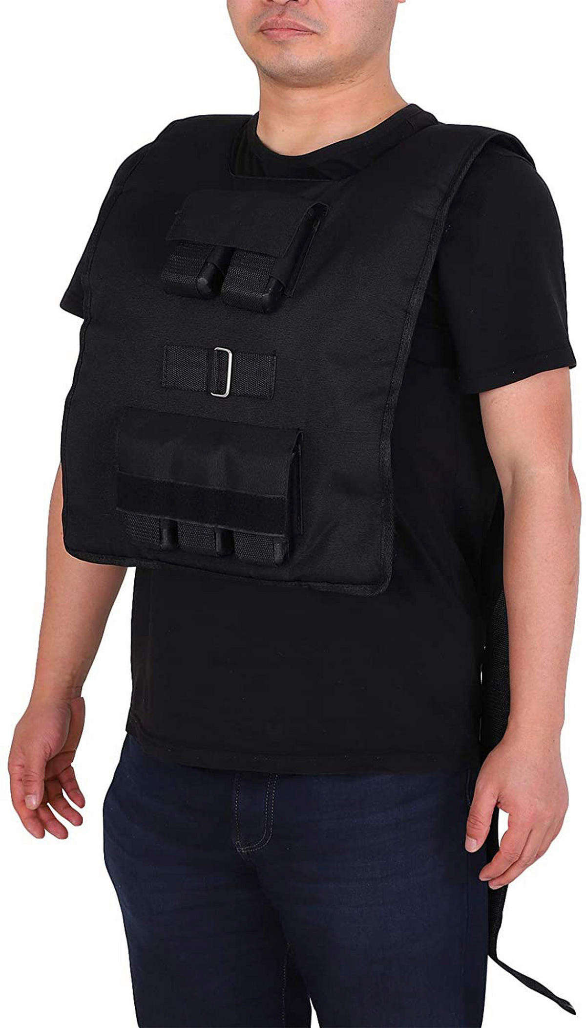 HOMCOM Trainingsweste schwarz Eisen Trainingsweste - schwarz - HOMCOM