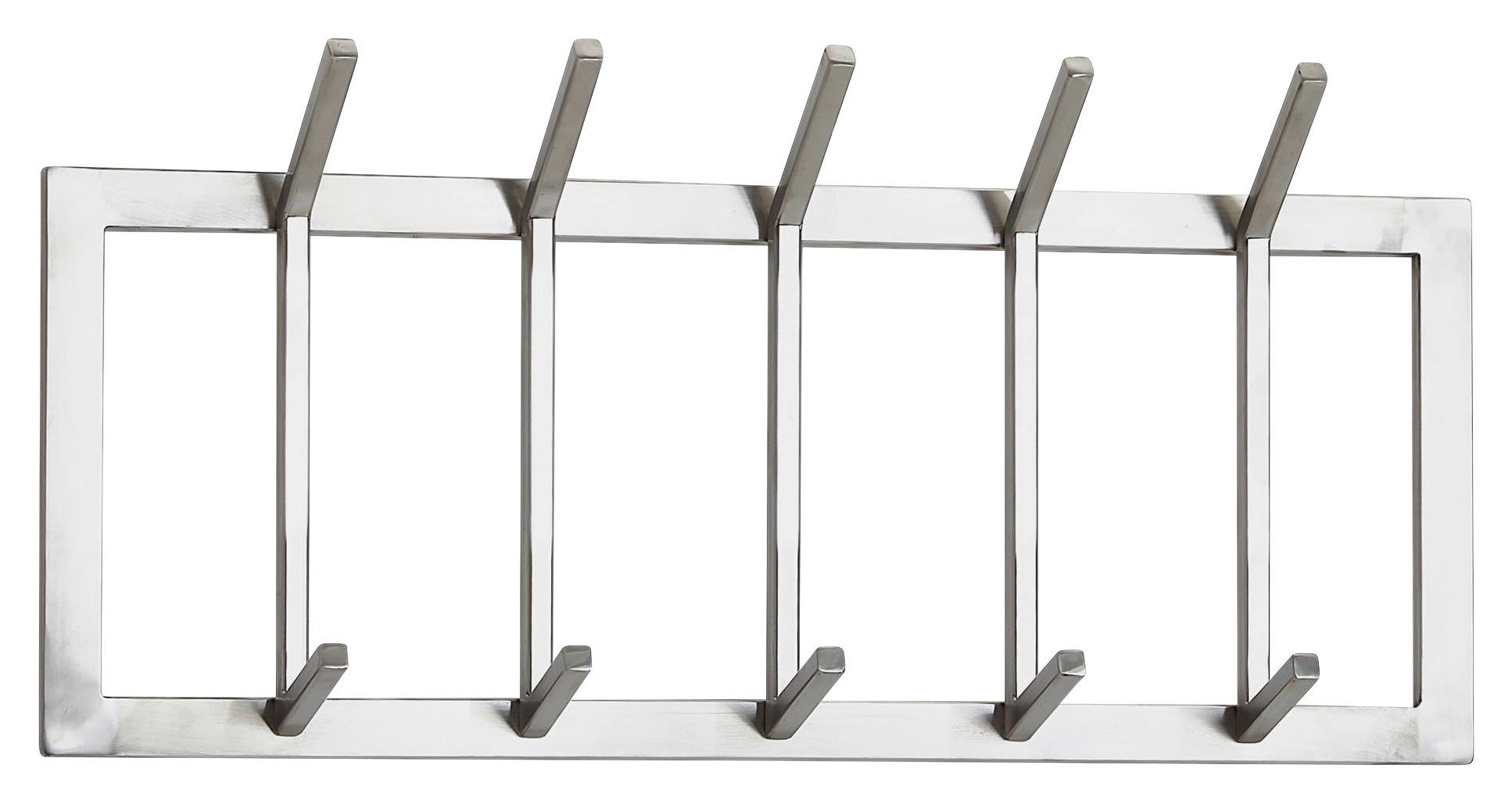 Garderobe Stahl poliert B/H/T: ca. 65x30x10 cm Garderobe - Stahl (65,00/30,00/10,00cm) - Wohnling