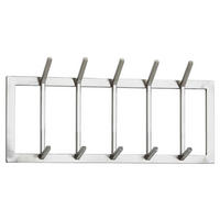 Garderobe Stahl poliert B/H/T: ca. 65x30x10 cm Garderobe - Stahl (65,00/30,00/10,00cm) - Wohnling