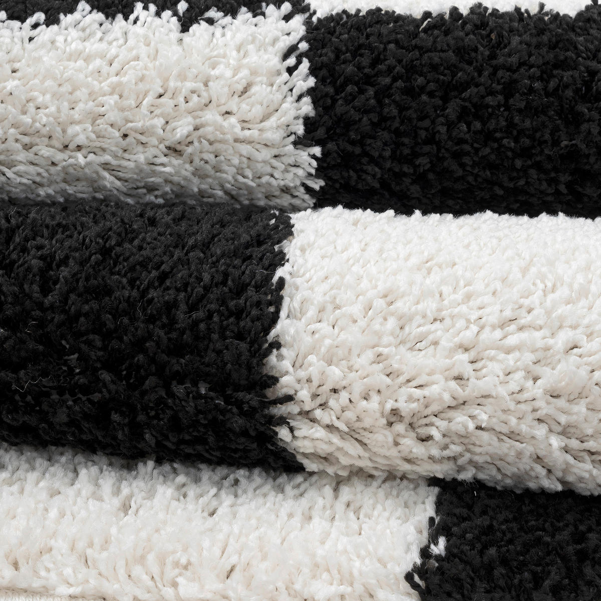 Sanat Hochflorteppich MILANO schwarz D: ca. 120 cm MILANO - schwarz (120,00cm) - Sanat