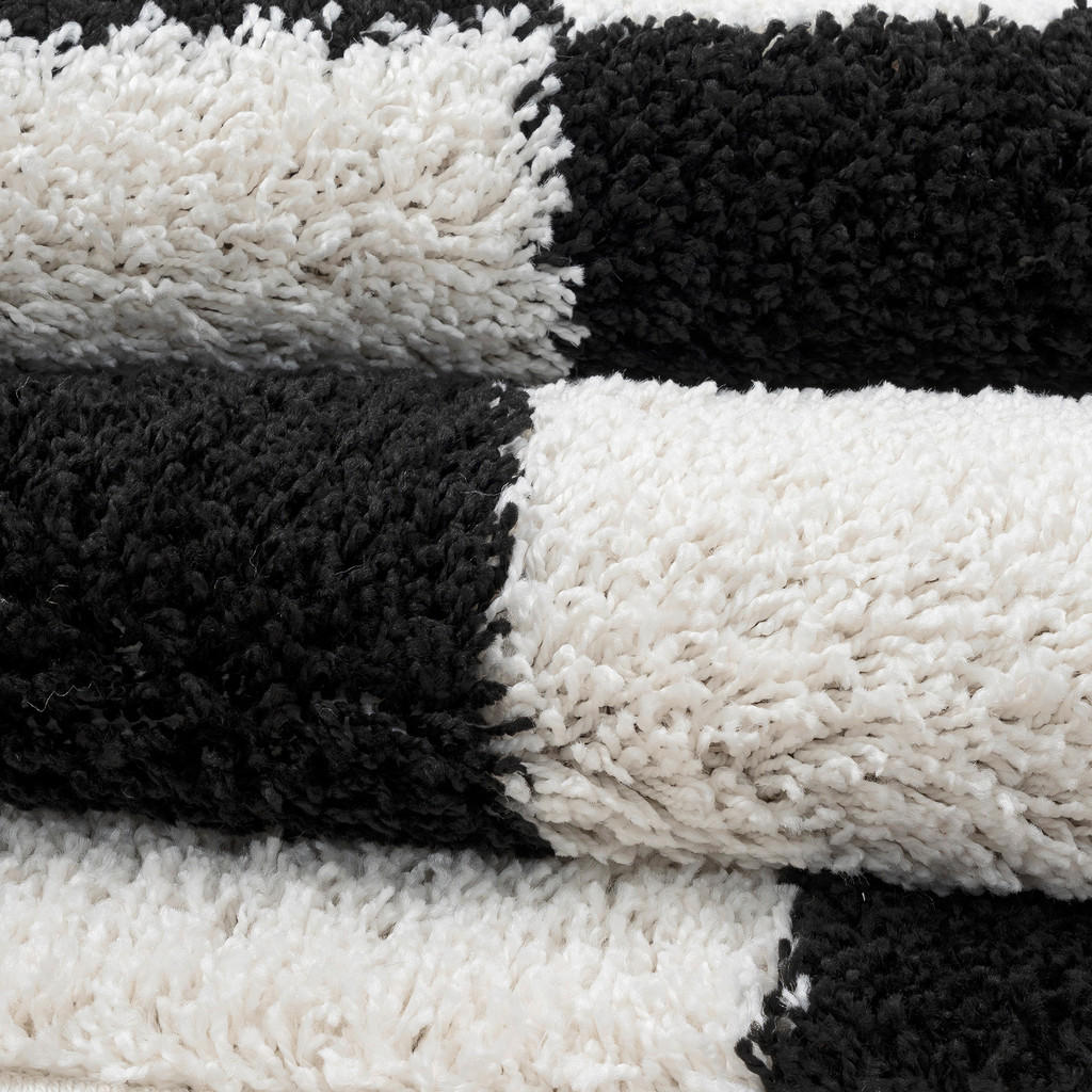 Thumbnail - Sanat Hochflorteppich MILANO schwarz D: ca. 120 cm