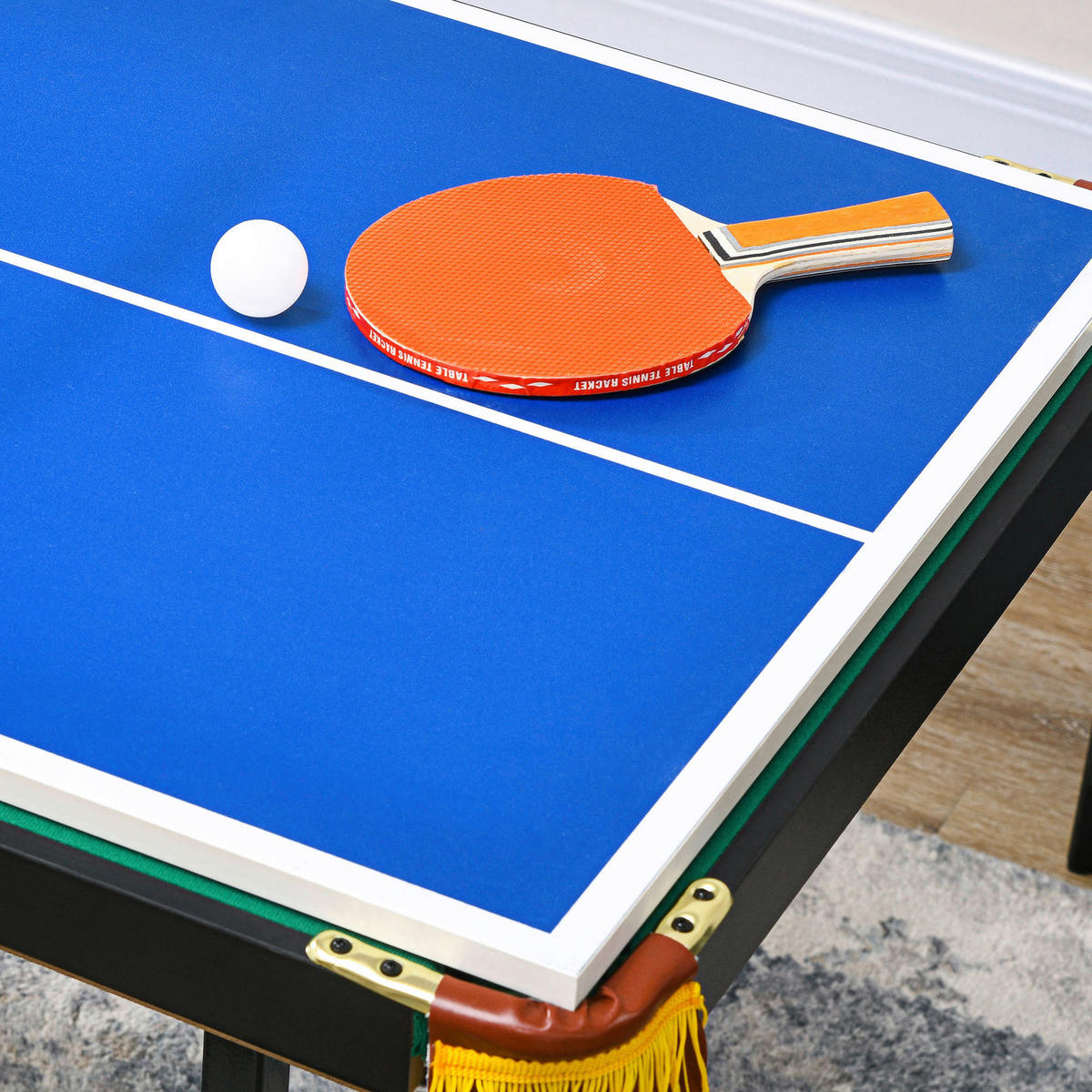 SPORTNOW Multispieltisch grün Stahl B/H/L: ca. 63x80x140 cm Multispieltisch - blau/grün (140,00/63,00/80,00cm) - SPORTNOW