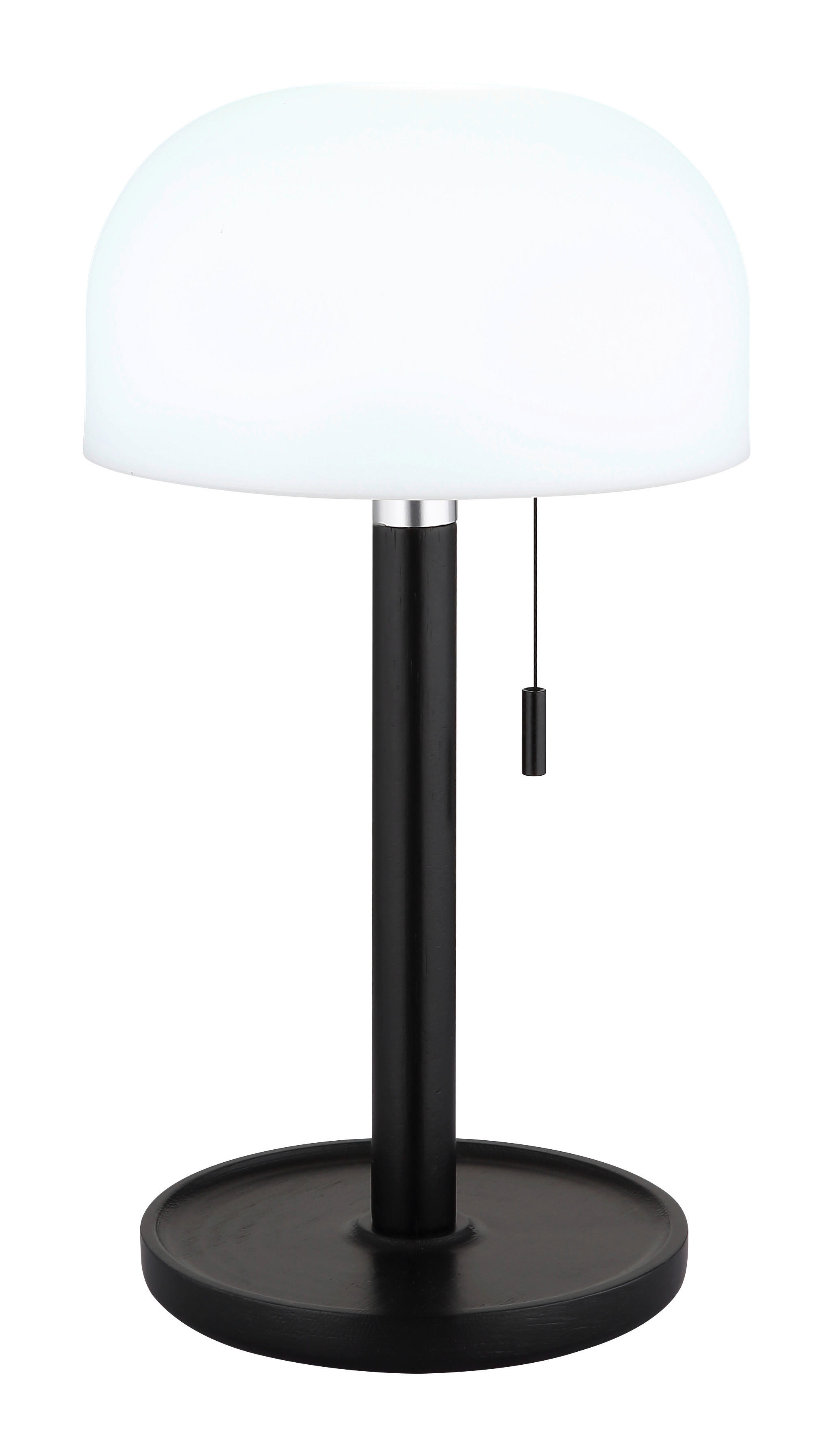 GLOBO LED-Tischleuchte NORMAN 21016S Opal weiß mattschwarz Bambus Kunststoff H/D: ca. 28x15 cm 1 Brennstellen NORMAN - weiß/Opal (15,00/28,00cm) - GLOBO