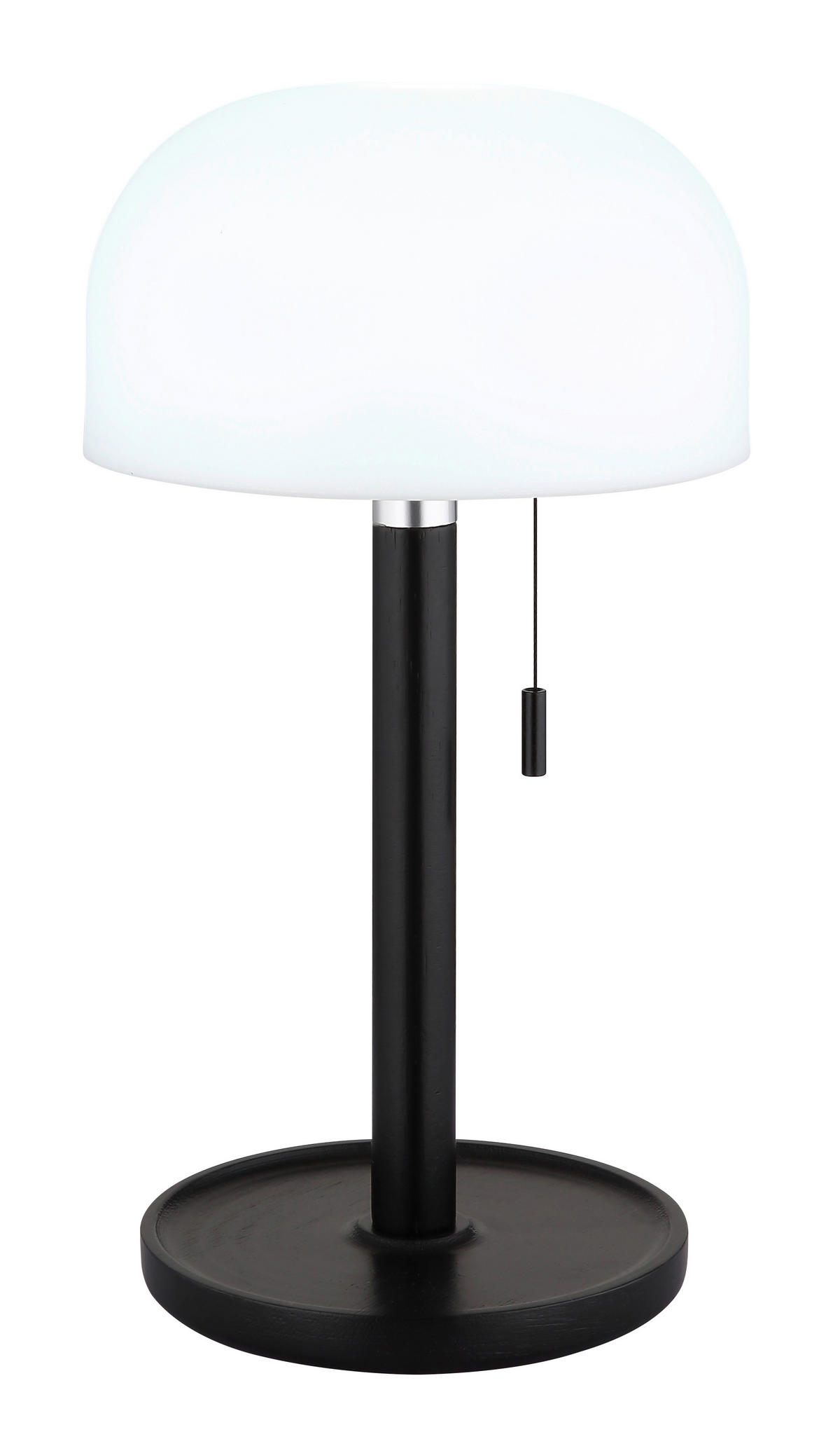 GLOBO LED-Tischleuchte NORMAN 21016S Opal weiß mattschwarz Bambus Kunststoff H/D: ca. 28x15 cm 1 Brennstellen NORMAN - weiß/Opal (15,00/28,00cm) - GLOBO