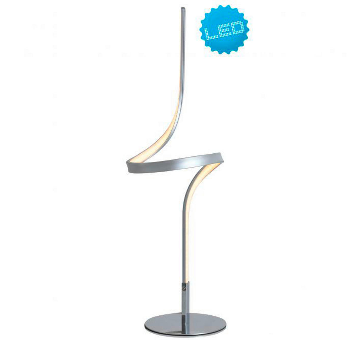 Näve Leuchten LED Tischleuchte NV3106559 silber Metall Kunststoff B/H/L: ca. 16x63x16 cm null 1 Brennstellen Loop Line - silber (16,00/16,00/63,00cm) - Näve Leuchten