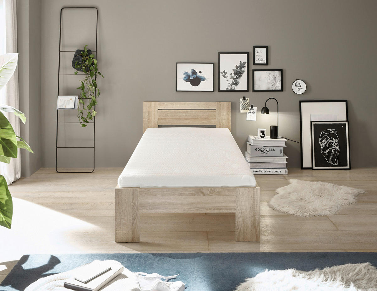 Futonbett Cannes Eiche Sonoma Nachbildung Liegefläche B/L: ca. 90x200 cm Cannes - Eiche (95,00/71,00/204,00cm)