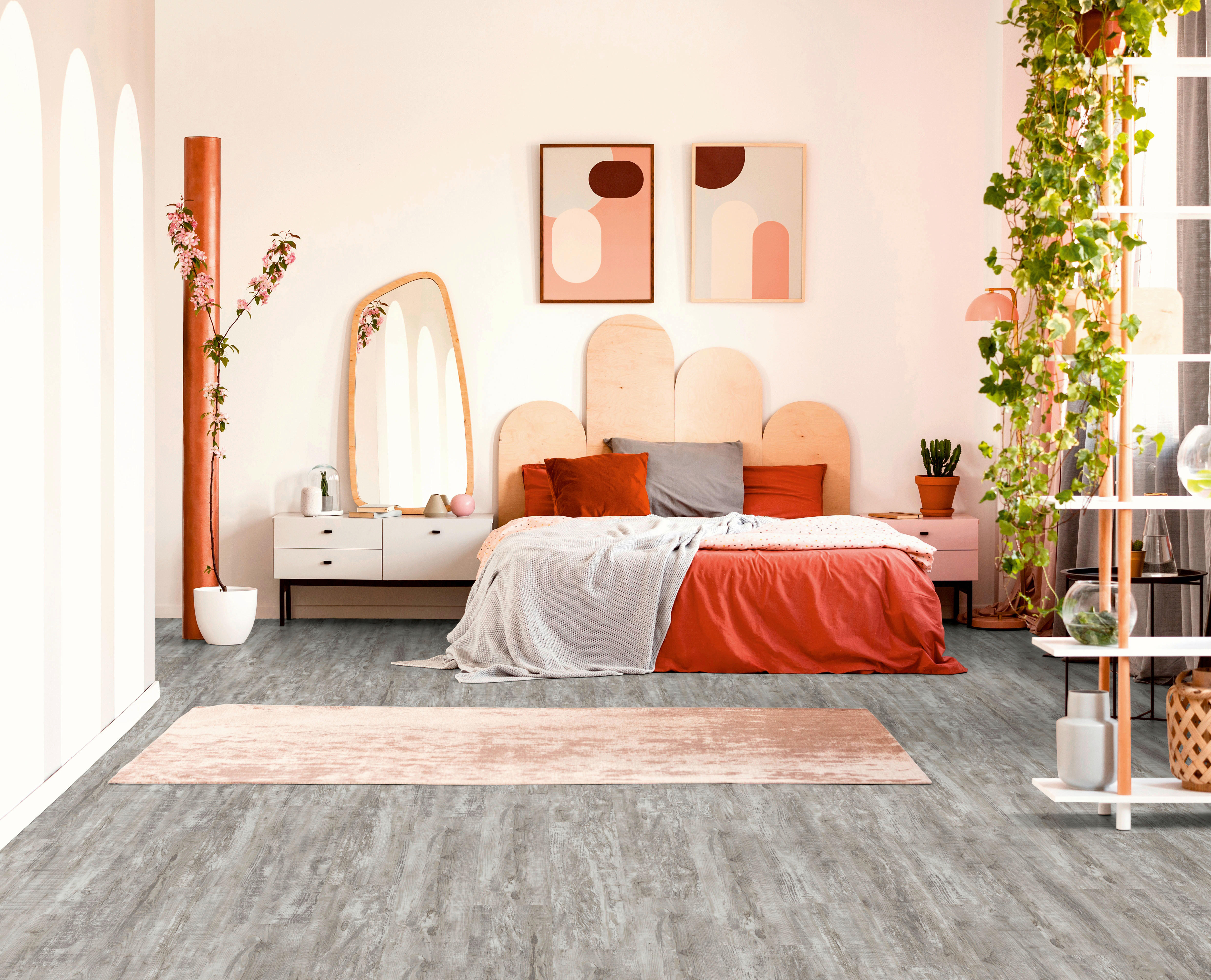 Laminatboden Waldkiefer ca.2,131m² im Paket  B/L: ca. 19,3x138 cm pro Paket Waldkiefer ca.2,131m² im Paket - grau (19,30/138,00cm)
