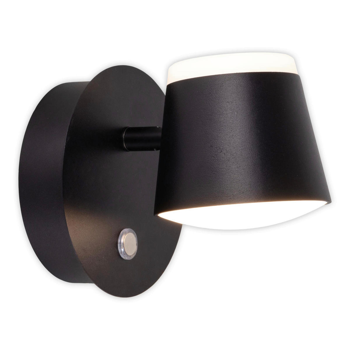 Näve Leuchten LED-Wandleuchte schwarz Metall Kunststoff B/H/T: ca. 12x12x14,5 cm TONDO - schwarz (12,00/12,00/14,50cm) - Näve Leuchten