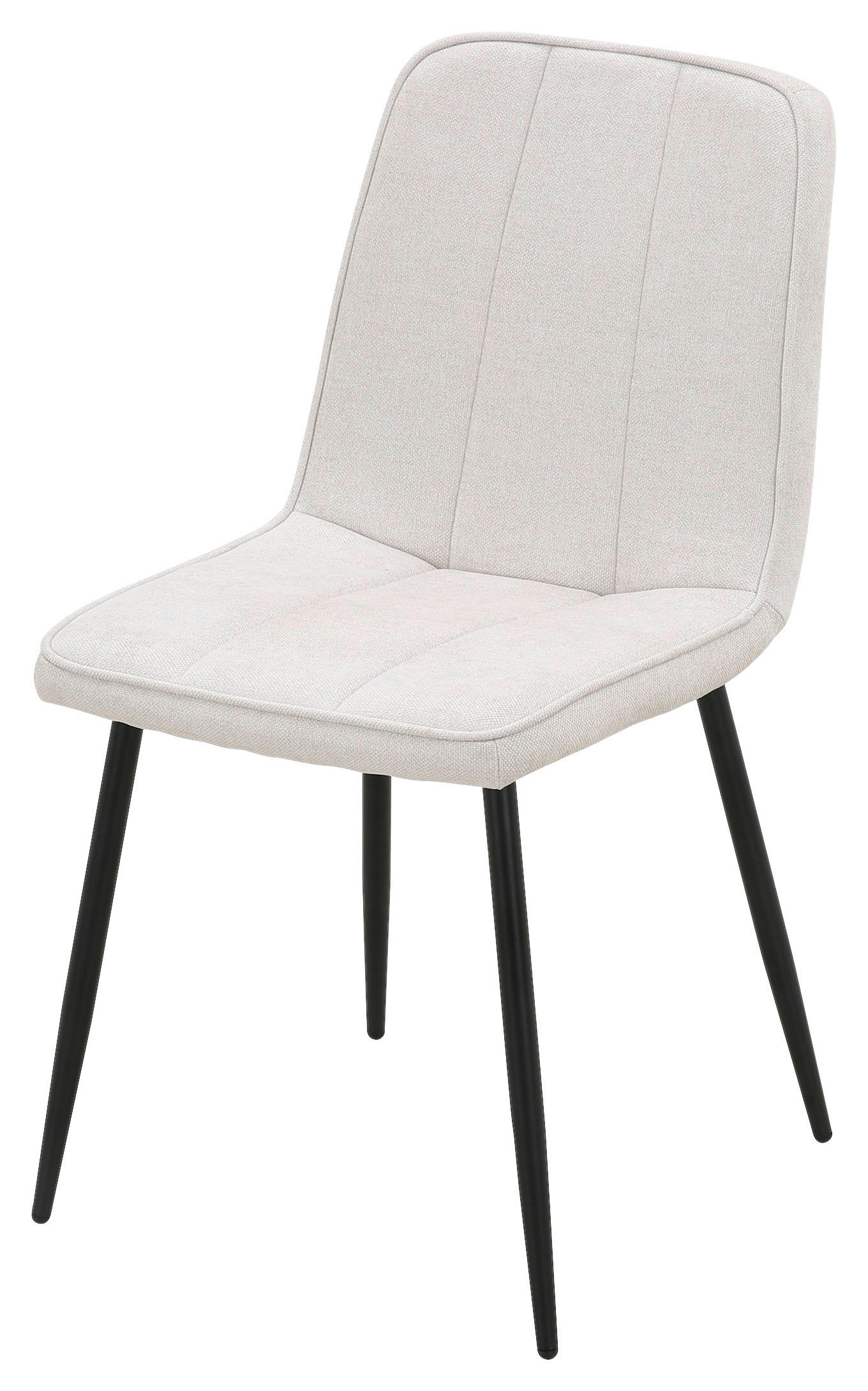 Stuhl KIM beige Webstoff B/T: ca. 45x87 cm KIM - beige/schwarz (45,00/87,00cm)