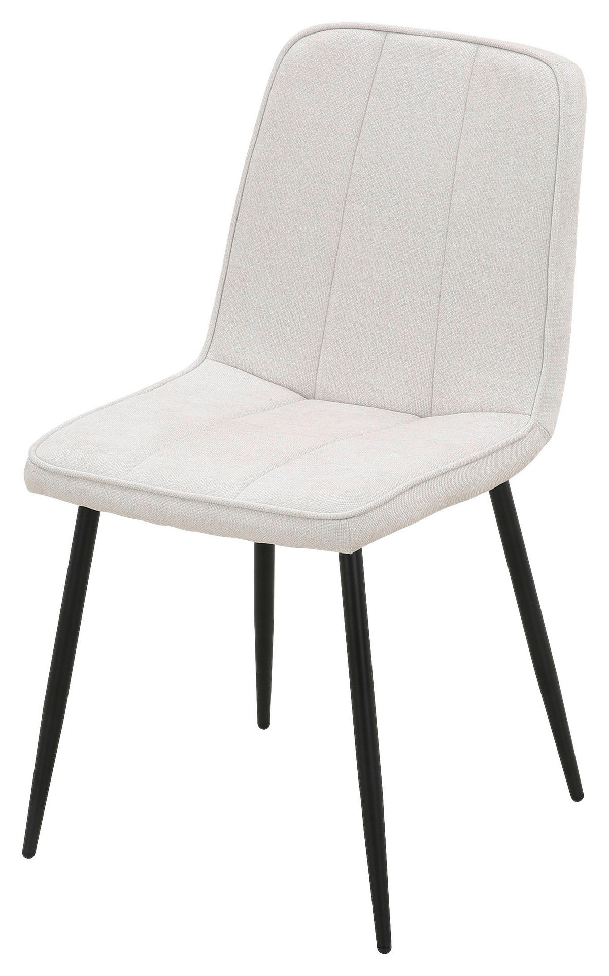 Stuhl KIM beige Webstoff B/T: ca. 45x87 cm KIM - beige/schwarz (45,00/87,00cm)