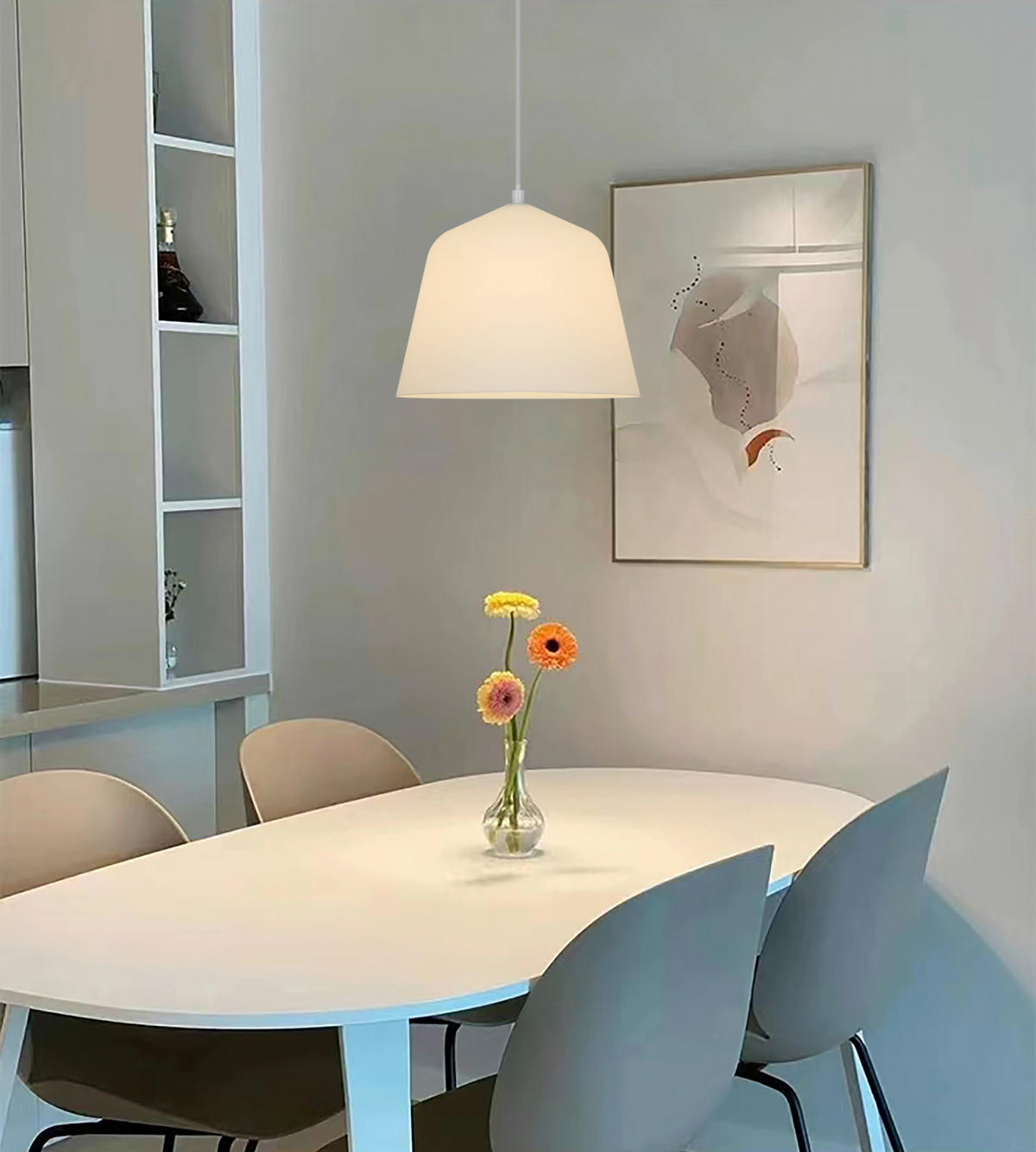 POCOline Pendelleuchte weiß B/H: ca. 25x120 cm E27 1 Brennstellen Pendelleuchte_Sabine - weiß (25,00/120,00cm) - POCOline