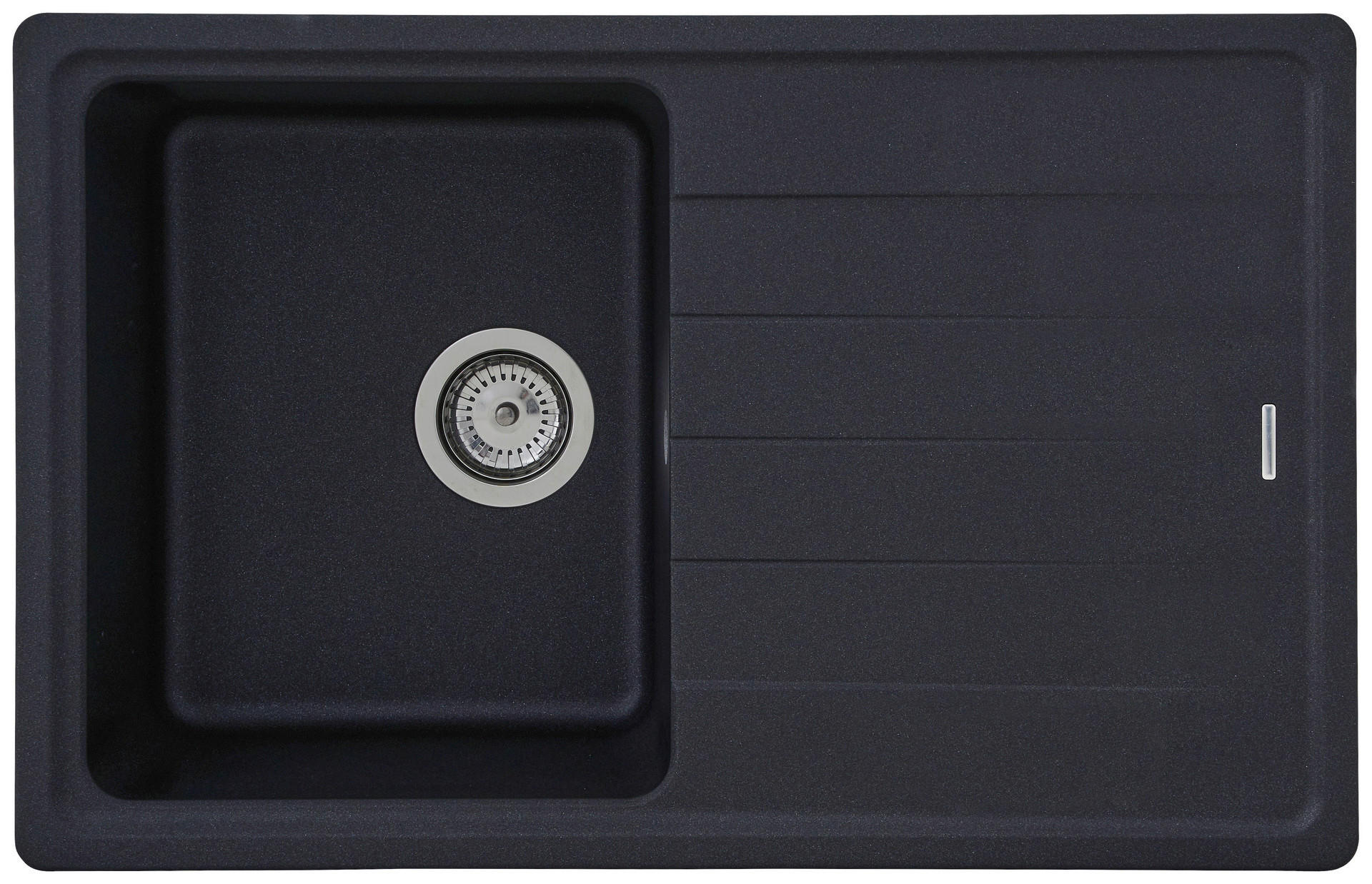 Respekta Einbauspüle Columbia 78 x 50 S schwarz Granitverbundmaterial B/H/T: ca. 100x18,5x50 cm Columbia 78 x 50 S - schwarz (100,00/18,50/50,00cm) - Respekta