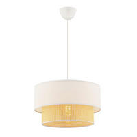 Opviq Pendelleuchte Echo Hazeran kamel weiß Baumwolle B/H/T/L/D: ca. 30x65x30x30x30 cm E27 1 Brennstellen Echo Hazeran - weiß/kamel (30,00/30,00/65,00cm) - Opviq