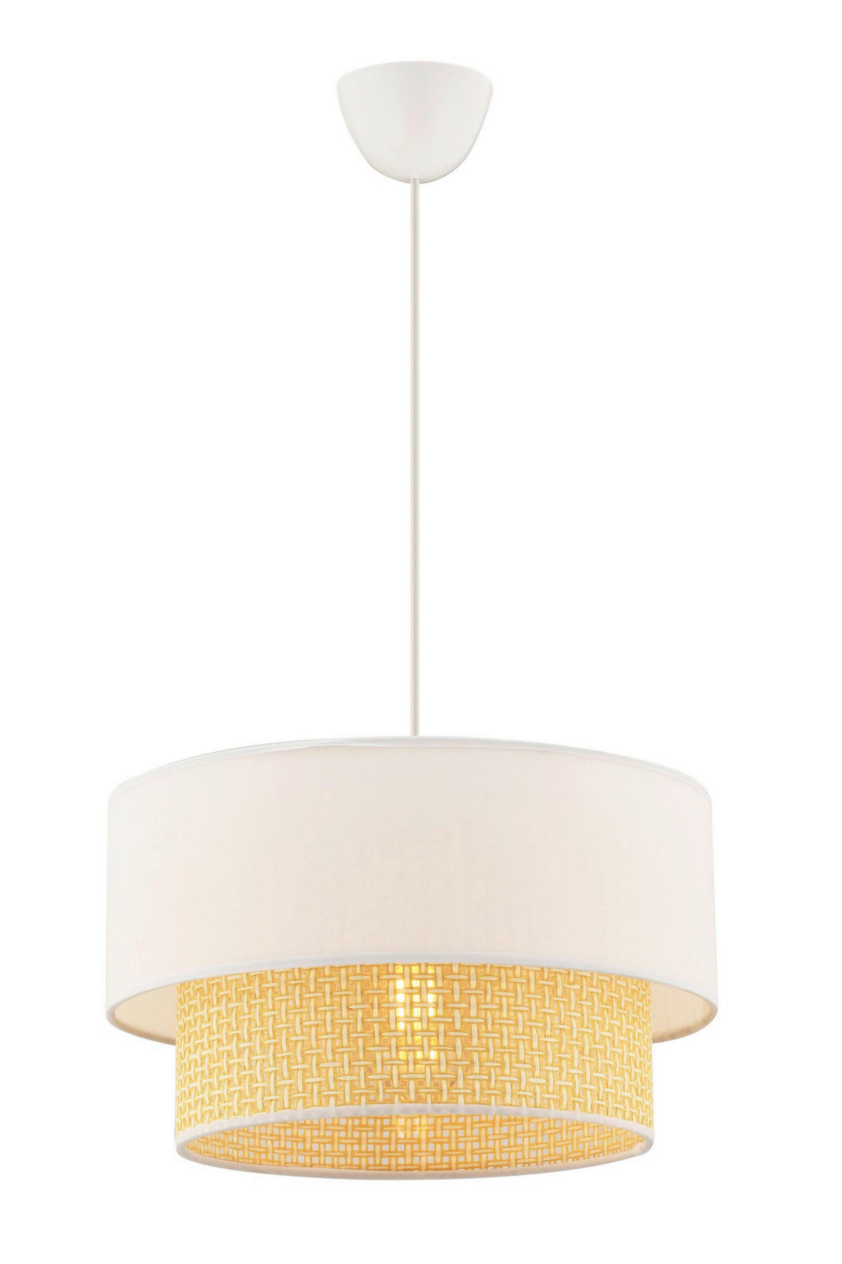 Opviq Pendelleuchte Echo Hazeran kamel weiß Baumwolle B/H/T/L/D: ca. 30x65x30x30x30 cm E27 1 Brennstellen Echo Hazeran - weiß/kamel (30,00/30,00/65,00cm) - Opviq