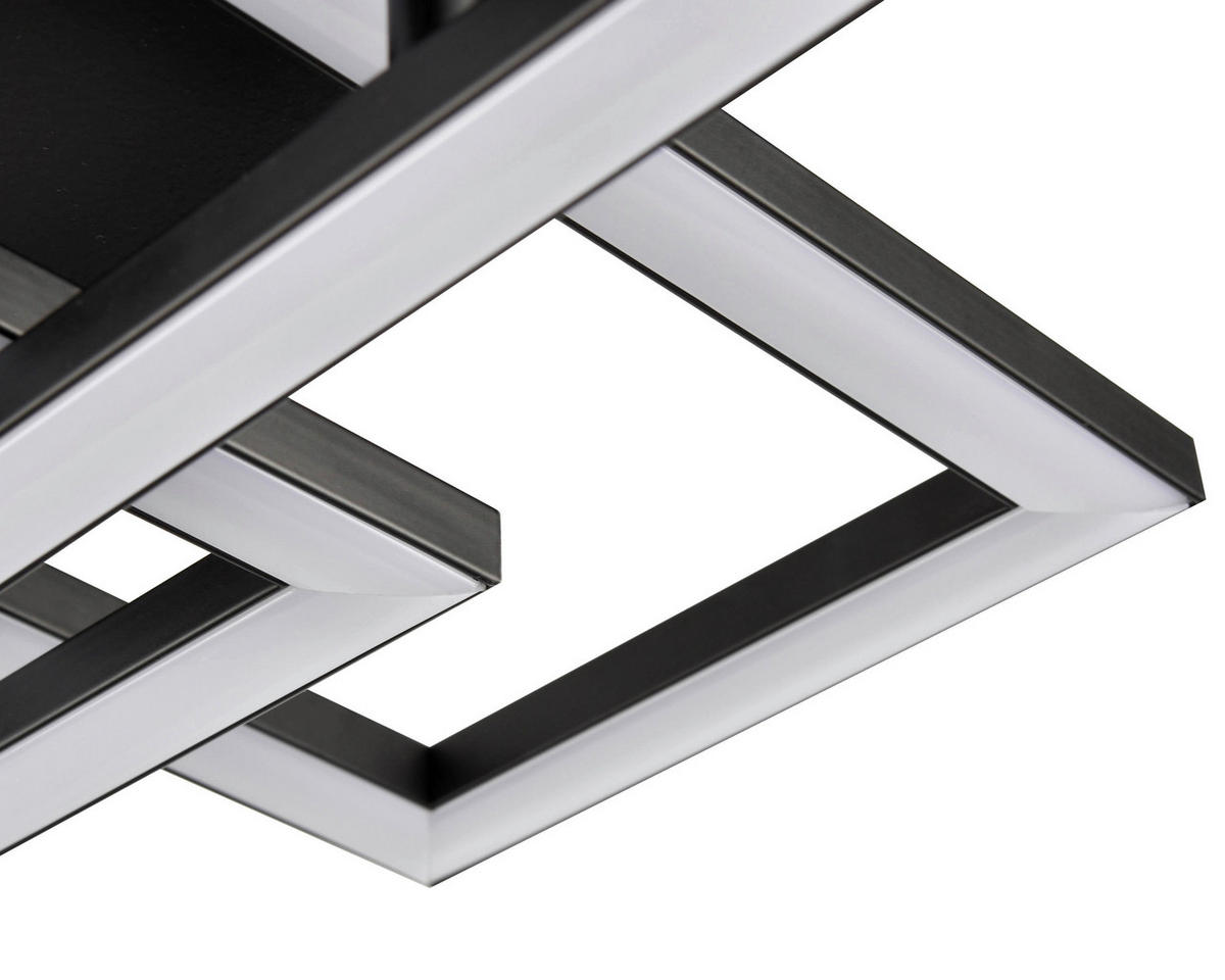 Deckenleuchte schwarz Kunststoff B/H/L: ca. 35x8x64 cm LED-Deckenleuchte_Tahnee - schwarz (64,00/35,00/8,00cm)