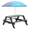 AXI Picknicktisch Nick anthrazit Holz B/H/L: ca. 98x49x95 cm Nick - blau/anthrazit (95,00/98,00/49,00cm) - AXI