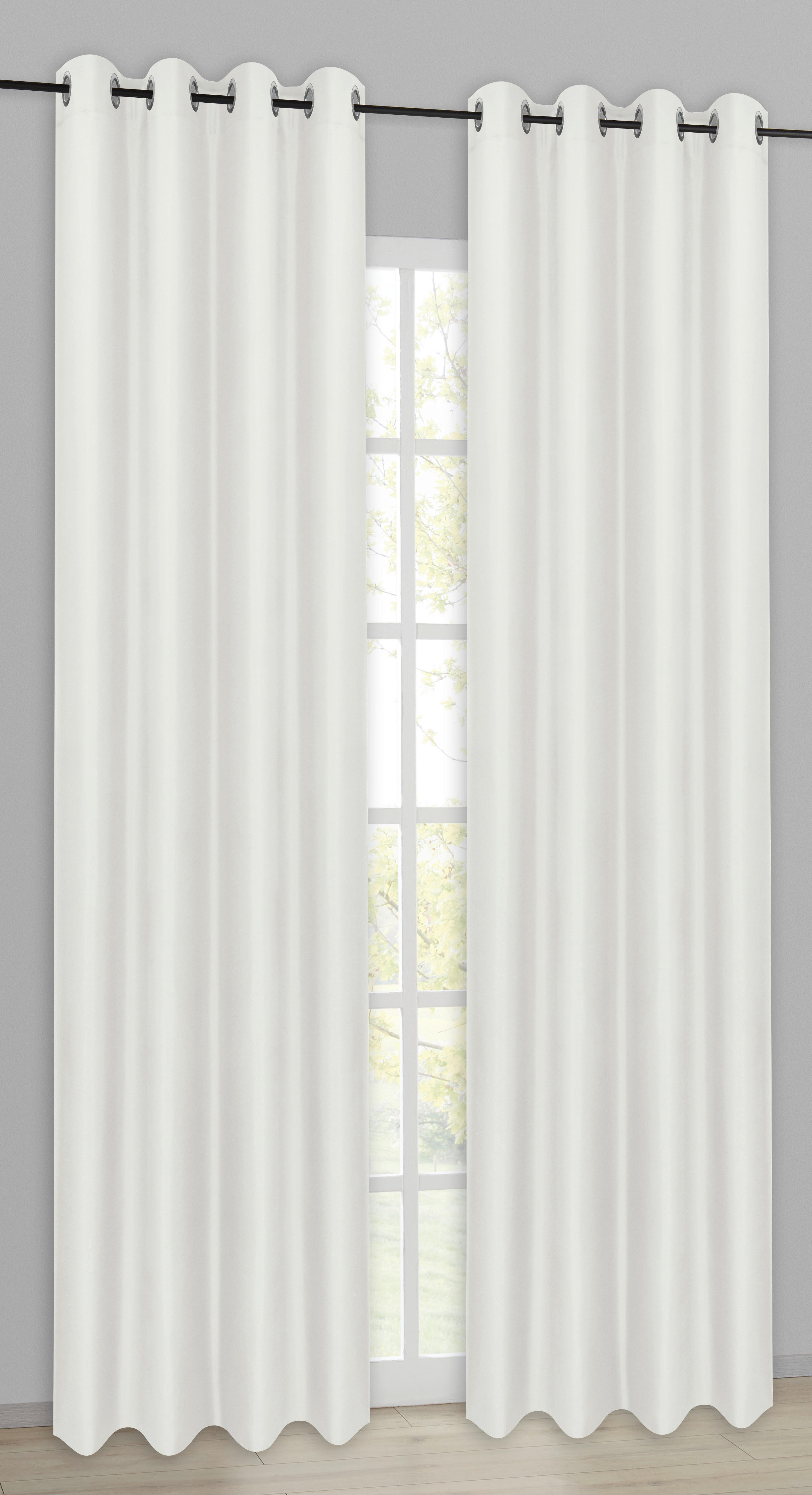 POCOline Ösenvorhang Barnaby weiß B/L: ca. 140x235 cm Barnaby - weiß (140,00/235,00cm) - POCOline