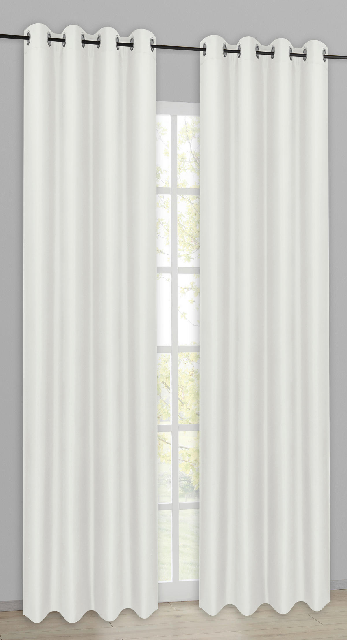 POCOline Ösenvorhang Barnaby weiß B/L: ca. 140x235 cm Barnaby - weiß (140,00/235,00cm) - POCOline