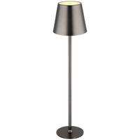 GLOBO LED-Tischleuchte VANNIE 58438GM Opal Chrom schwarz Kunststoff Metall H/D: ca. 47x11,2 cm 1 Brennstellen VANNIE - schwarz/Opal (11,20/47,00cm) - GLOBO