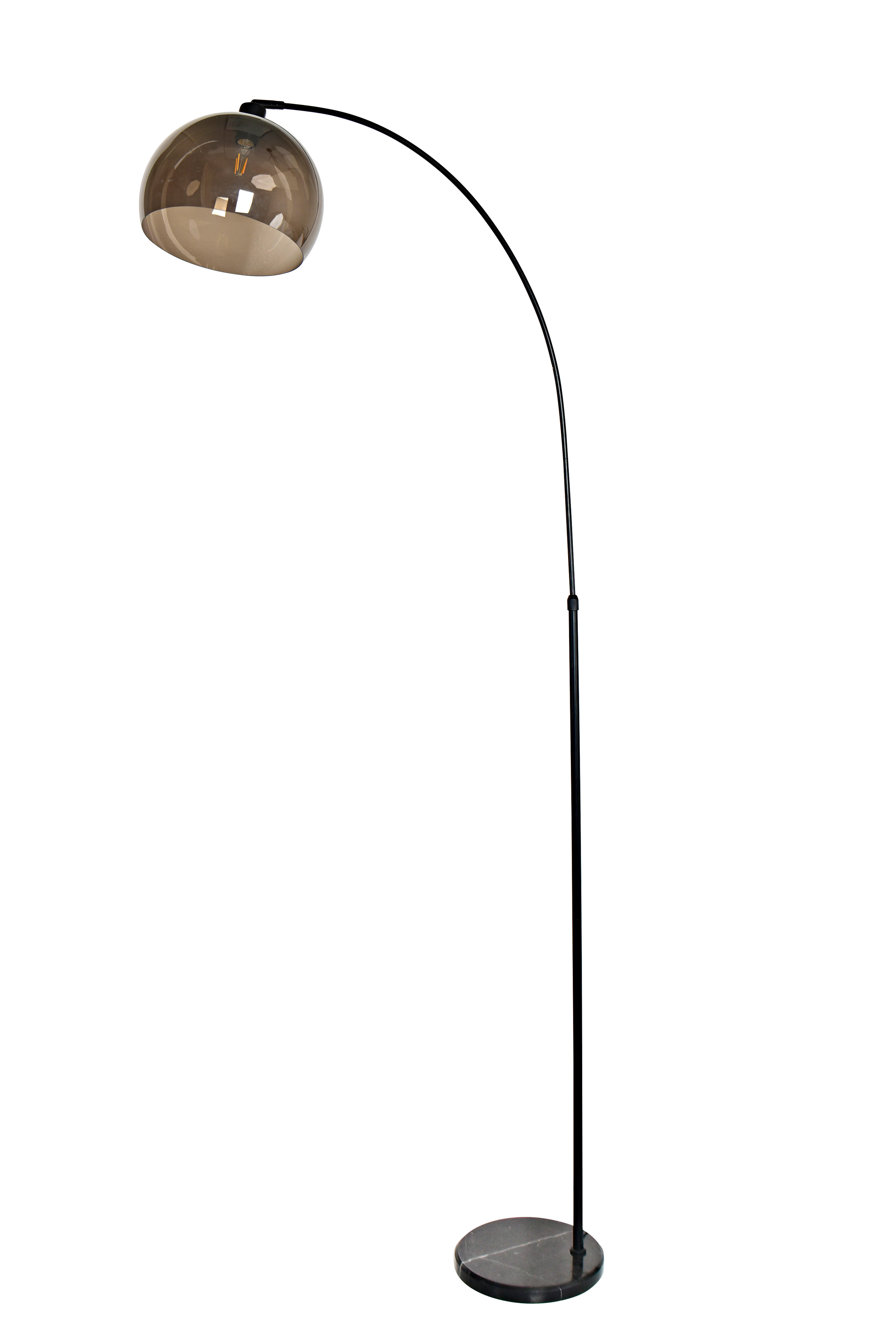 Thumbnail - POCOline Bogenleuchte schwarz Metall B/H/L: ca. 86x175x25 cm E27 1 Brennstellen