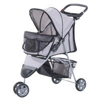 PawHut Hundebuggy grau Kunststoff B/H/L: ca. 45x97x75 cm Hundebuggy - grau (75,00/45,00/97,00cm) - PawHut