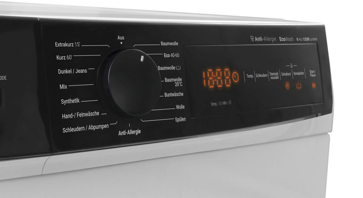 Daewoo Waschmaschine WM612T2TWB0DE weiß B/H/T: ca. 60x85x50 cm ca. 6 kg Waschmaschine WM612T2TWB0DE - weiß (60,00/85,00/50,00cm) - Daewoo