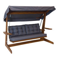 Westmann Hollywoodschaukel Viva anthrazit Holz B/H/L: ca. 237x175x115 cm Viva - anthrazit (115,00/237,00/175,00cm) - Westmann