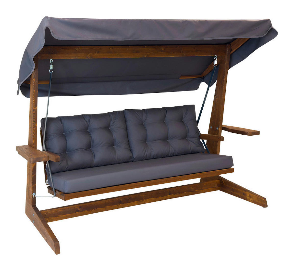 Westmann Hollywoodschaukel Viva anthrazit Holz B/H/L: ca. 237x175x115 cm Viva - anthrazit (115,00/237,00/175,00cm) - Westmann