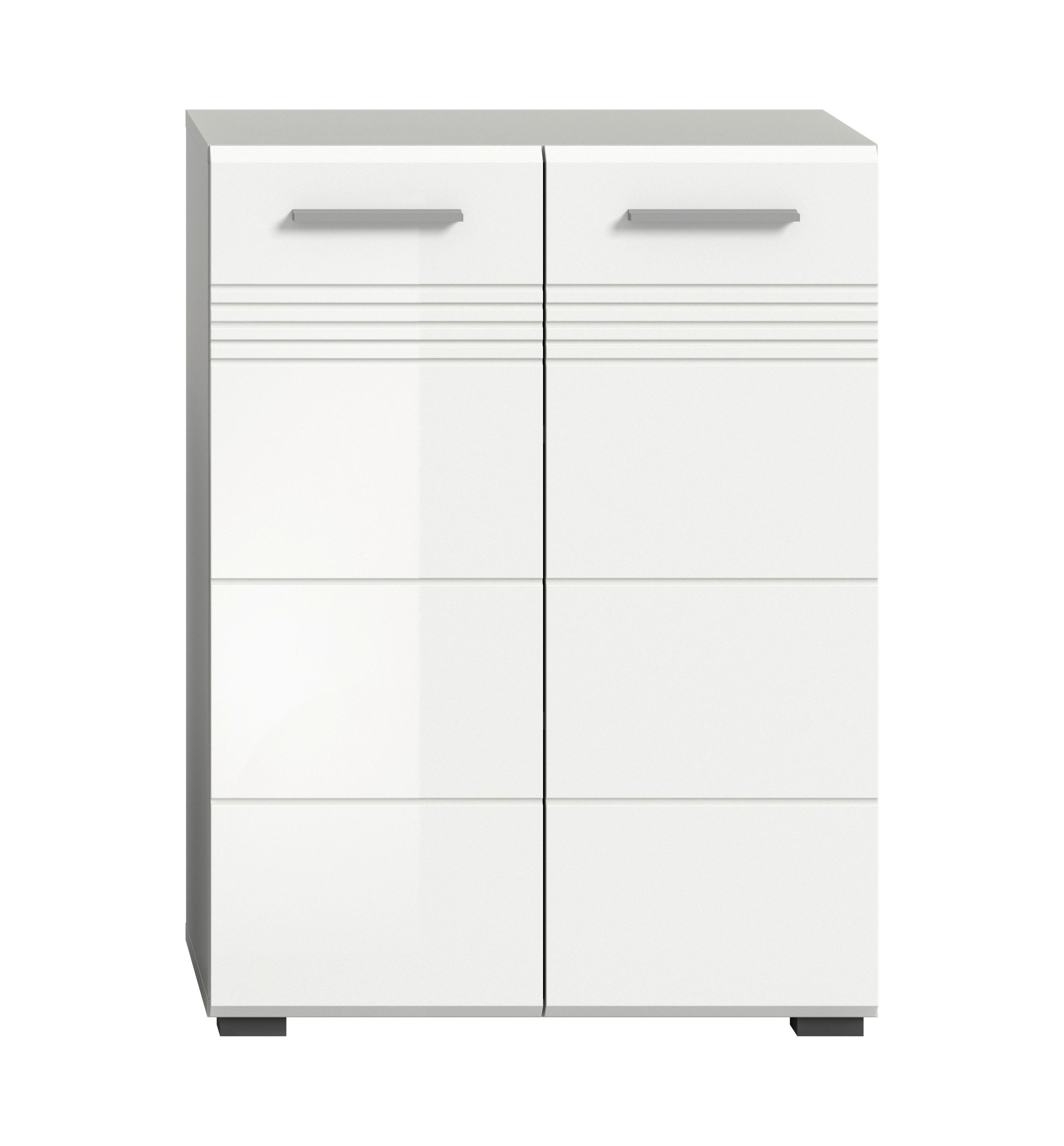Midischrank Copa hellgrau weiß Hochglanz B/H/T: ca. 60x80x30 cm Copa - hellgrau/weiß (60,00/80,00/30,00cm) - xonox.home