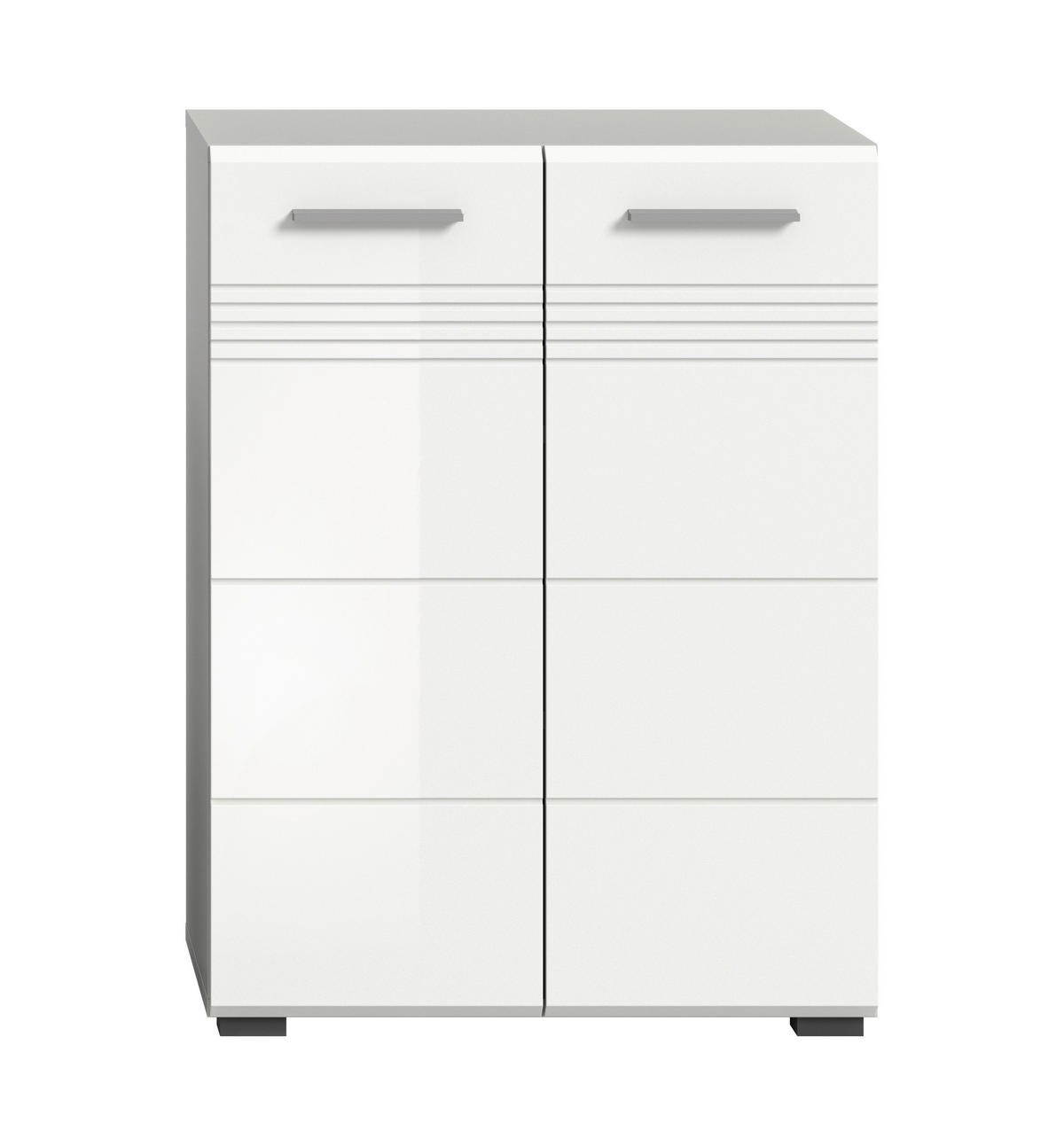 Midischrank Copa hellgrau weiß Hochglanz B/H/T: ca. 60x80x30 cm Copa - hellgrau/weiß (60,00/80,00/30,00cm) - xonox.home