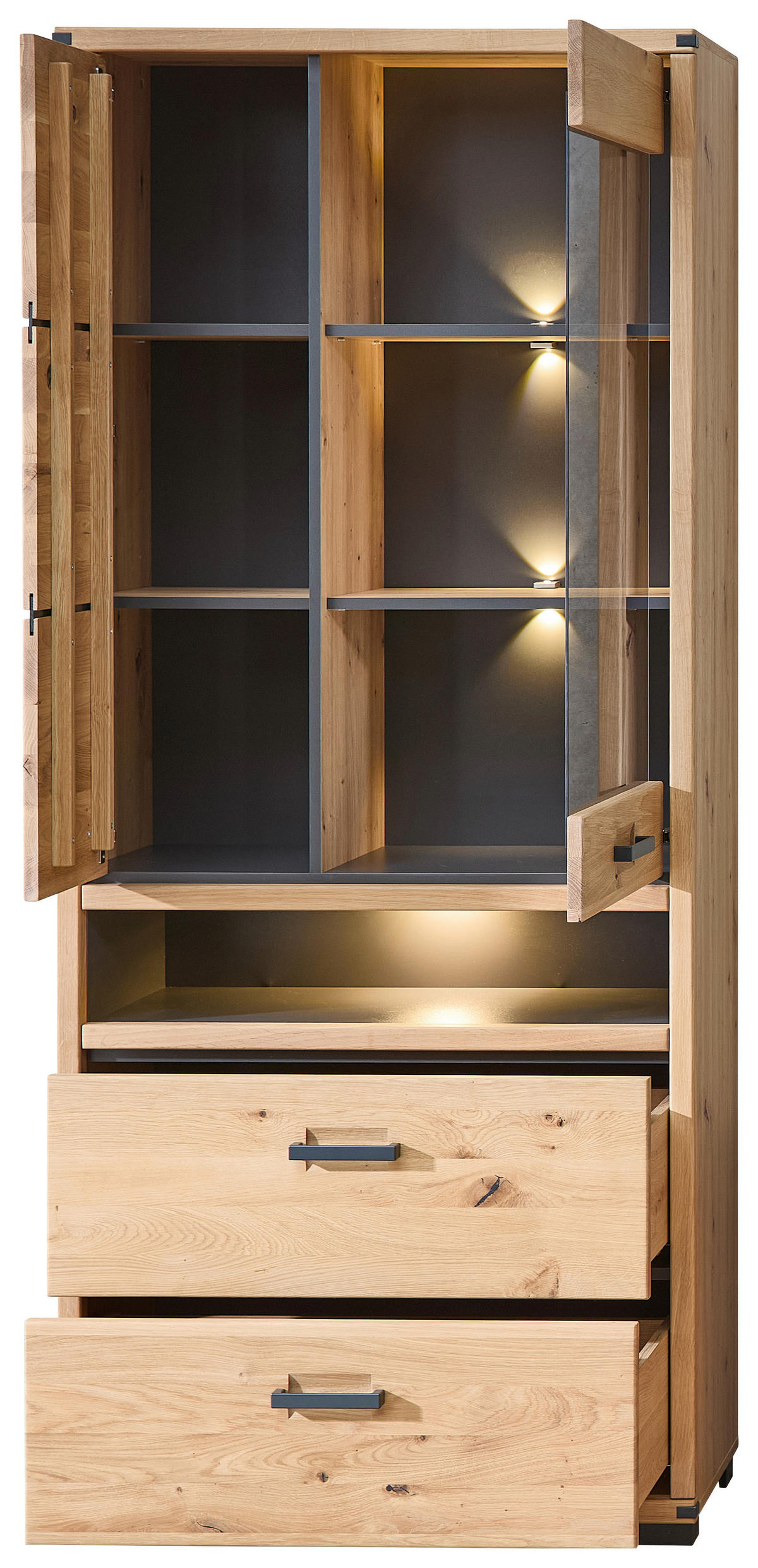 Vitrine Genua B/H/T: ca. 85x204x38 cm Genua - (85,00/204,00/38,00cm)