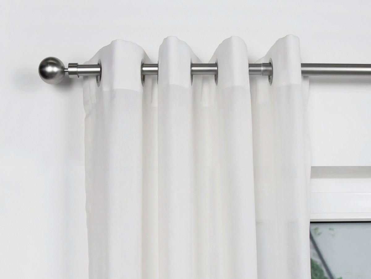 Stilgarnituren habito/ball-classic Edelstahloptik Metall ausziehbar von ca. 190 bis 360 cm 1.0 Läufe habito/ball-classic - Edelstahloptik - ondeco