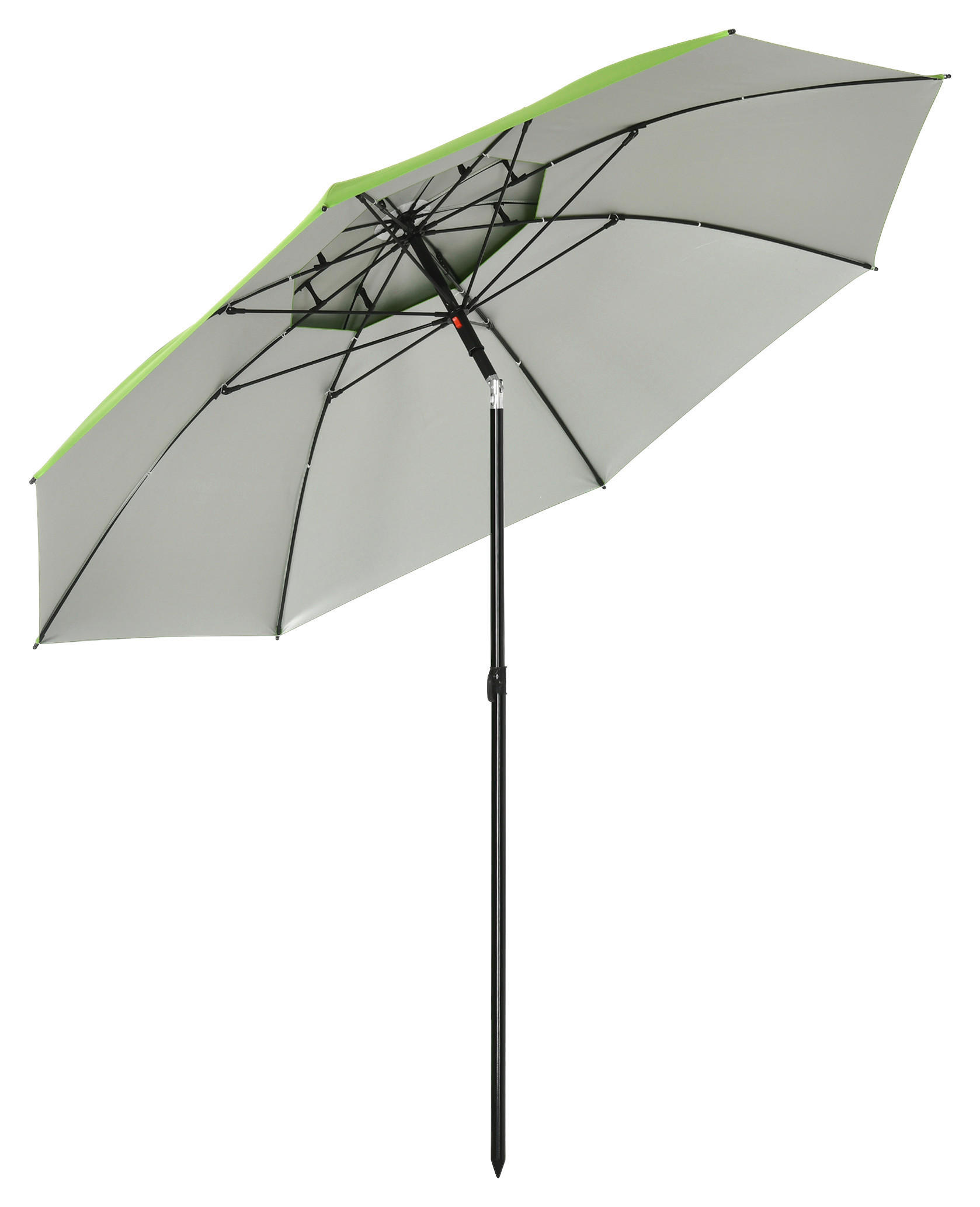 Outsunny Sonnenschirm grün Stahl B/H/L: ca. 185x205x185 cm Sonnenschirm - grün (185,00/185,00/205,00cm) - Outsunny