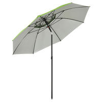 Outsunny Sonnenschirm grün Stahl B/H/L: ca. 185x205x185 cm Sonnenschirm - grün (185,00/185,00/205,00cm) - Outsunny