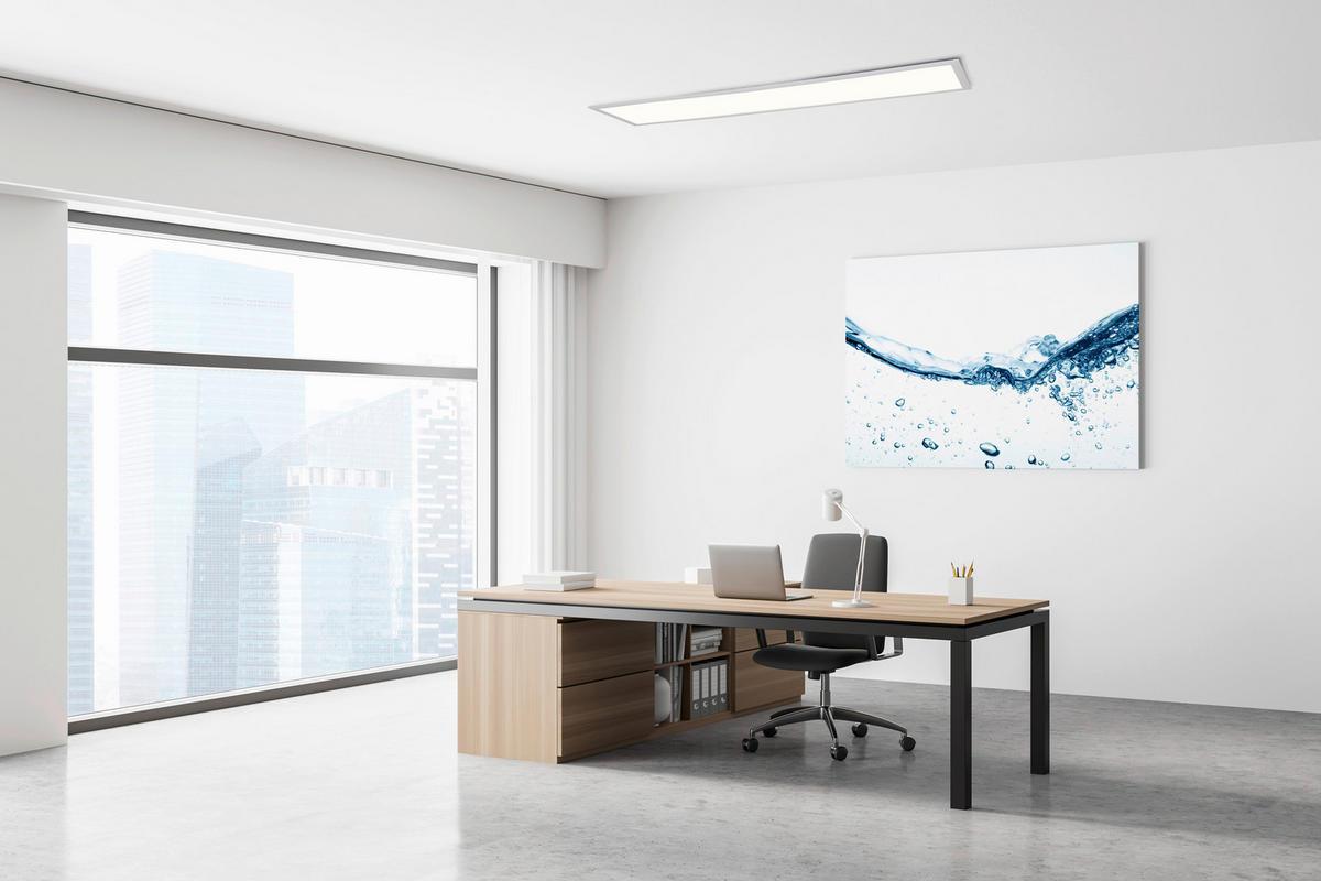 Näve Leuchten LED-Panel 1393203 neutralweiß Metall Kunststoff B/H/T: ca. 29,5x6x119,5 cm 1 Brennstellen Nicola - neutralweiß (29,50/6,00/119,50cm) - Näve Leuchten