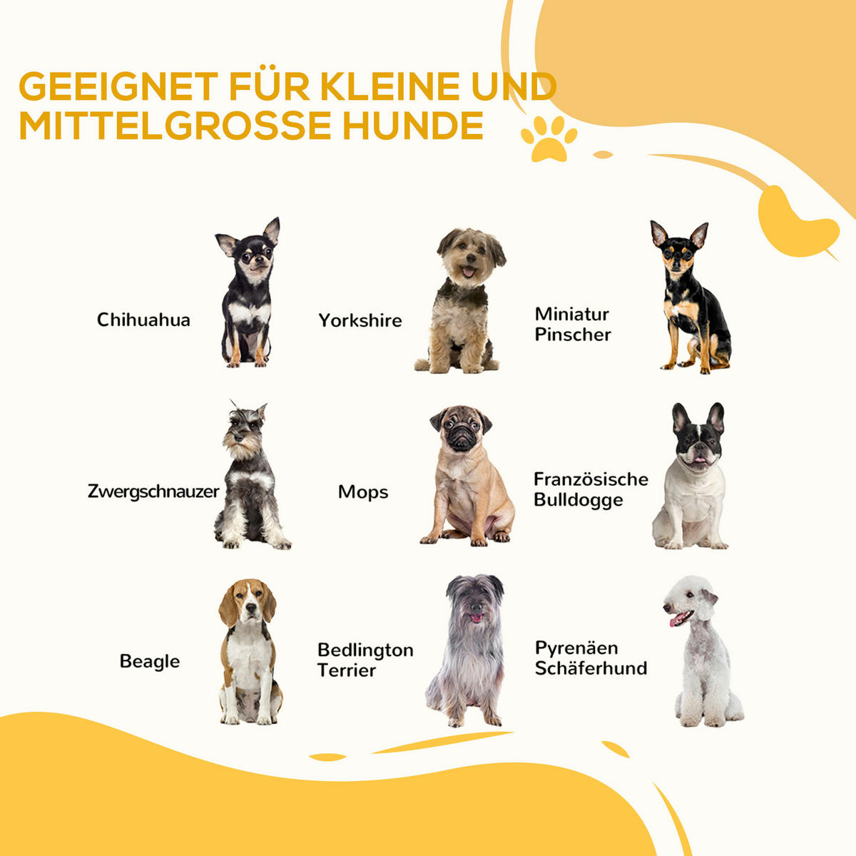 PawHut Hunde-Zubehör natur Edelstahl B/H/L: ca. 44x375x70 cm Hundetürgitter - natur (70,00/44,00/375,00cm) - PawHut