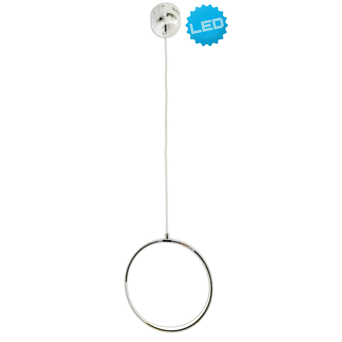 Näve Leuchten LED-Pendelleuchte Chrom Metall B/H/T/D: ca. 80x40x80x80 cm LOOP LINE - Chrom (80,00/40,00/80,00cm) - Näve Leuchten