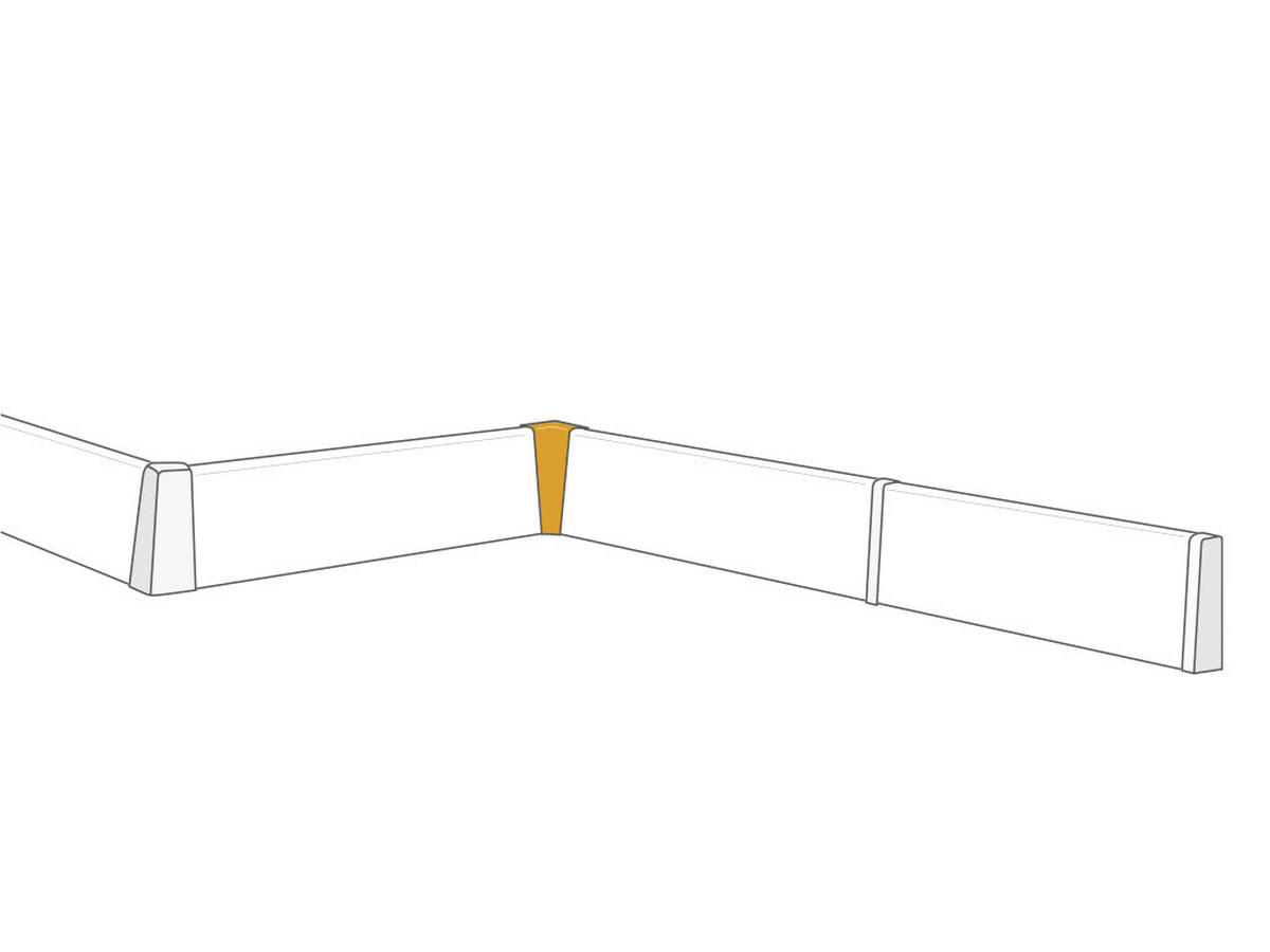 Innenecke weiß L/B/H: ca. 1x1x5,8 cm Innenecke Weiß 58mm (2 Stück) - weiß (1,00/1,00/5,80cm)