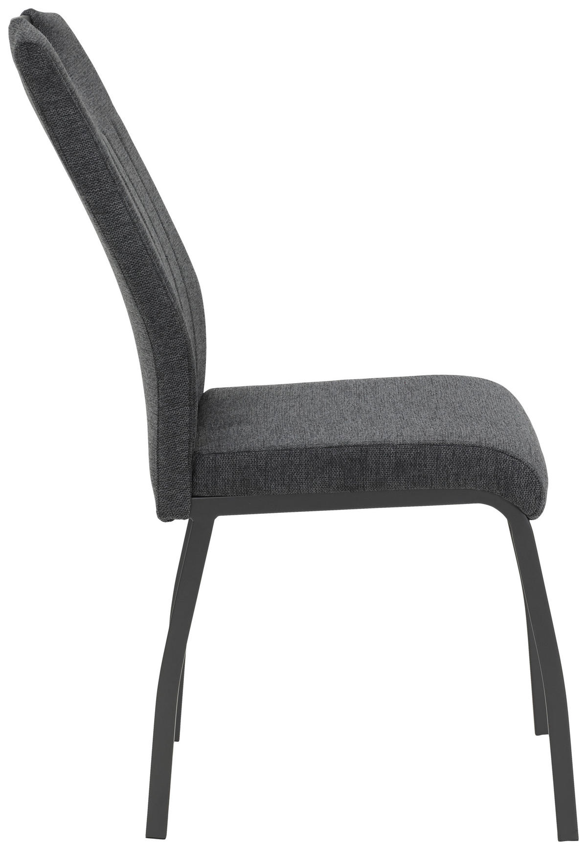 Stuhl 4er Set ELIF III anthrazit grau Microfaser Metall B/H/T: ca. 44x96x64 cm 4er Set ELIF III - anthrazit/grau (44,00/96,00/64,00cm) - Hela
