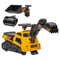 HOMCOM Kinder-Fahrzeug gelb B/H/L: ca. 43x100x48,5 cm Sitzbagger - gelb (48,50/43,00/100,00cm) - HOMCOM